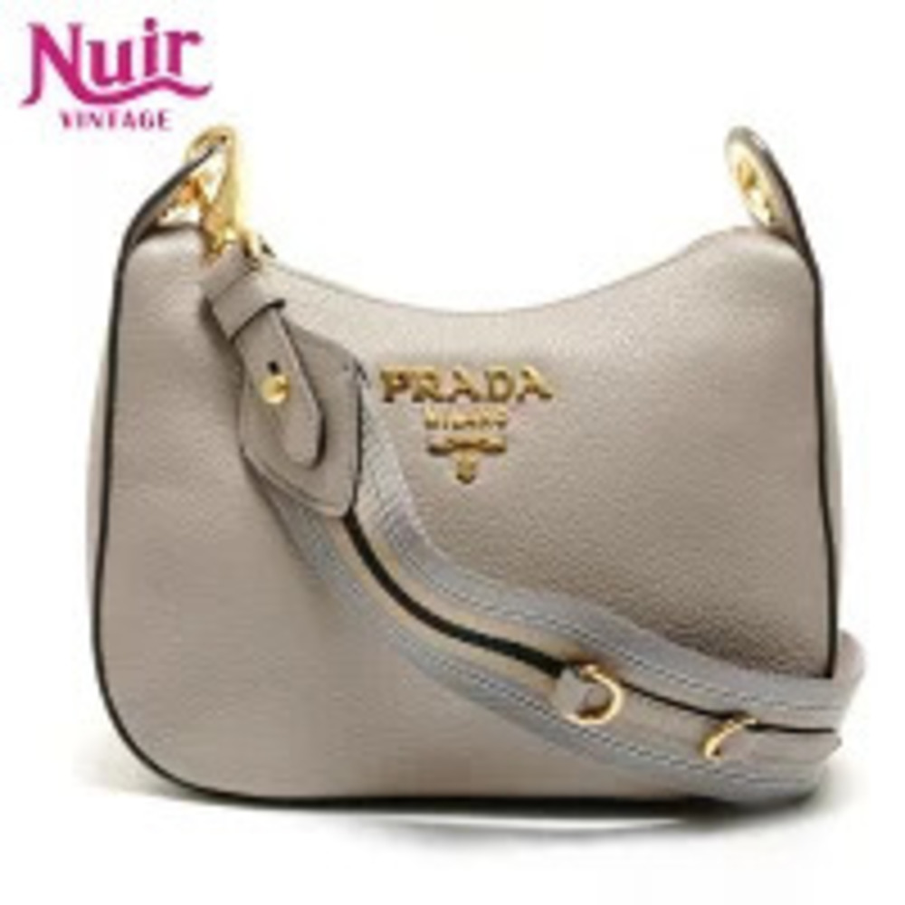 Prada Vitello Phoenix Shoulder Bag Beige